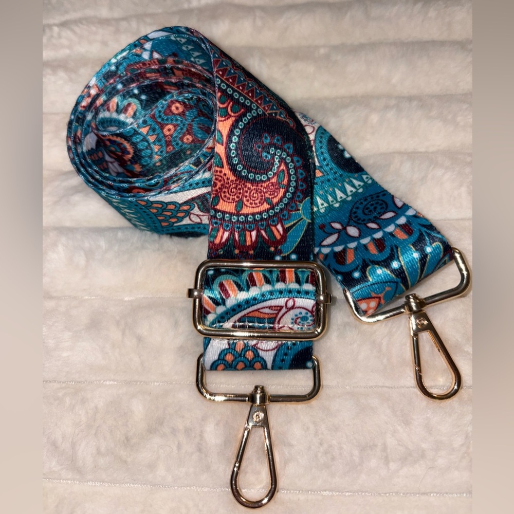 Guitar Handbag Colorful Paisley Adjustable Strap